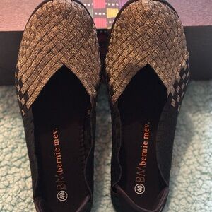 Bernie Mev. hand-woven elastic flats, specifically the Catniss